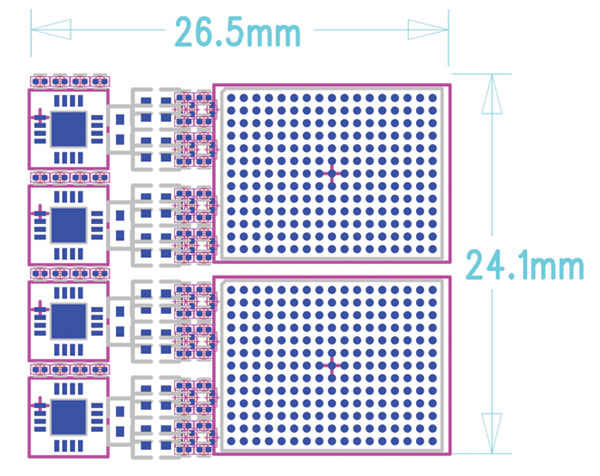 Example layout of direct conversion receiver Example layout of direct conversion receiver